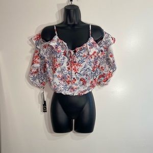 Brand New w/ Tags Liberty Love Off The Shoulder Floral Crop Top
